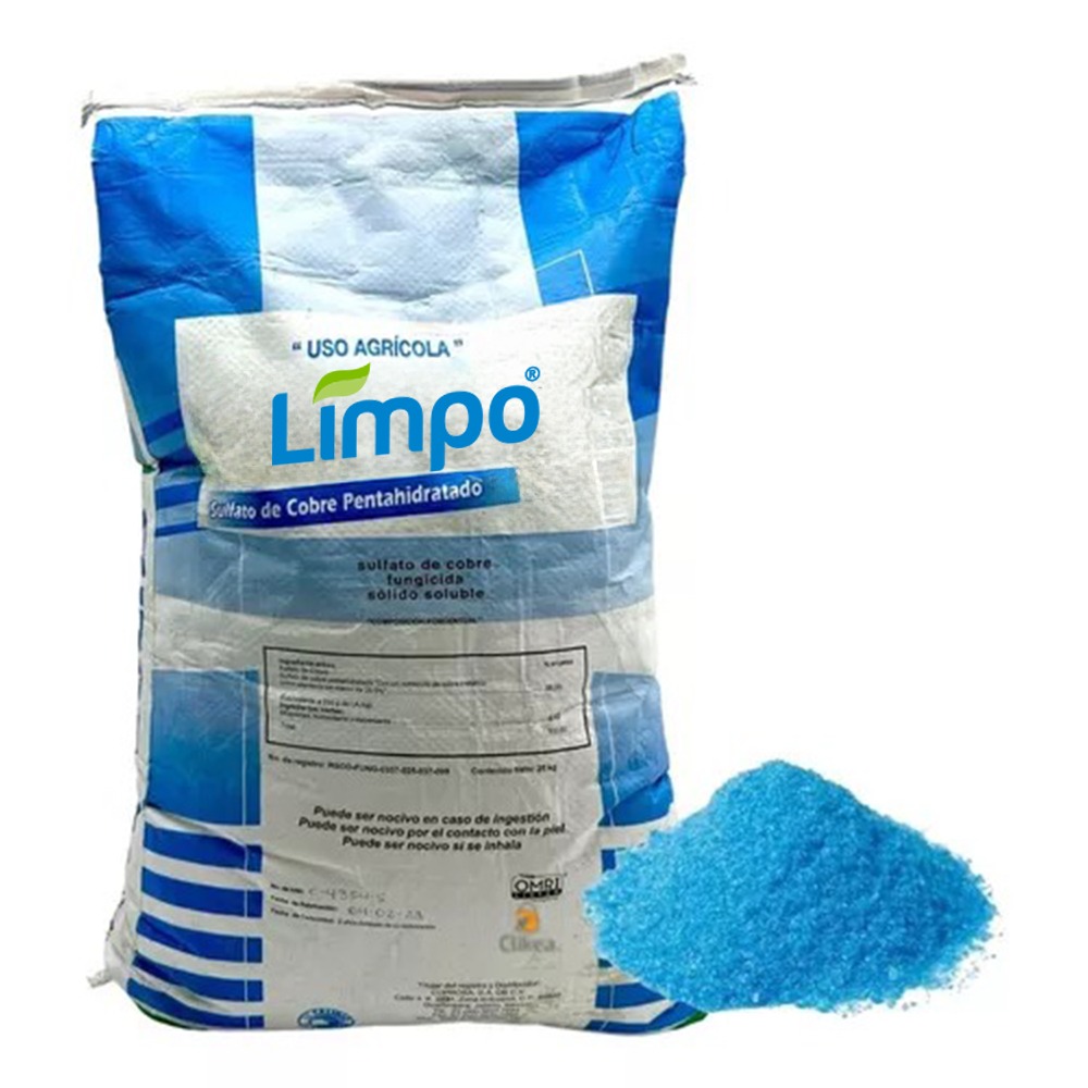 Saco de sulfato de cobre pentahidratado de Limpo Químicos